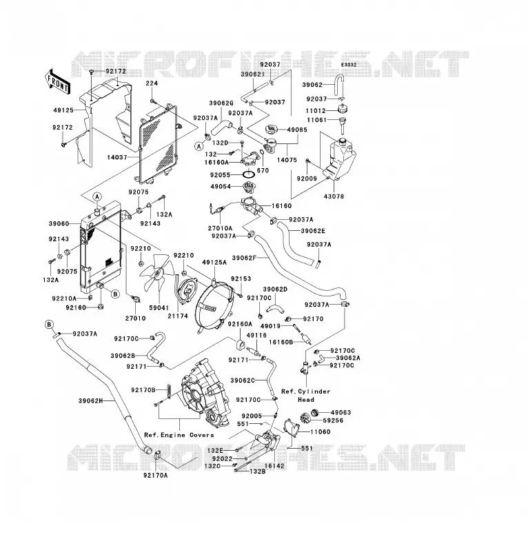 RADIATEUR Kawasaki QUAD 700 2006 KFX700  KSV700C6F