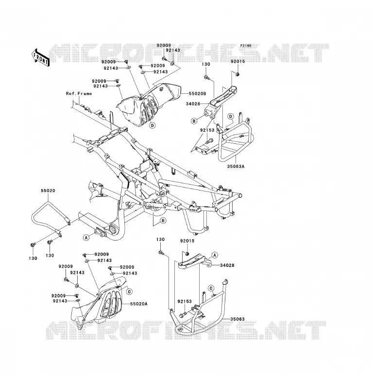 REPOSE PIED Kawasaki QUAD 700 2006 KFX700  KSV700C6F