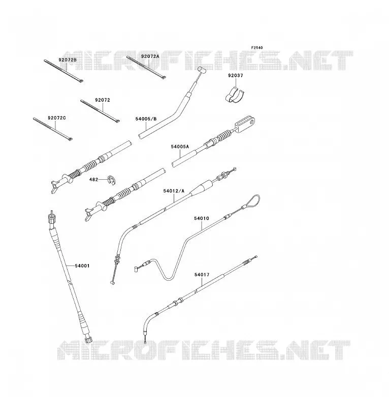 CABLES Kawasaki QUAD 300 2000 KVF300 4X4  KVF300-A2