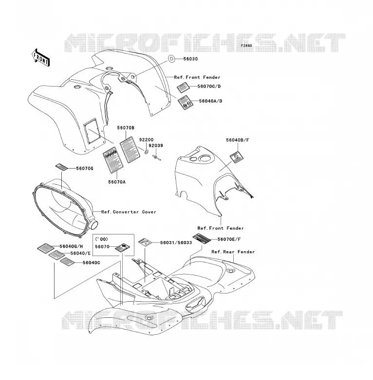 LABEL Kawasaki QUAD 300 2000 KVF300 4X4  KVF300-A2