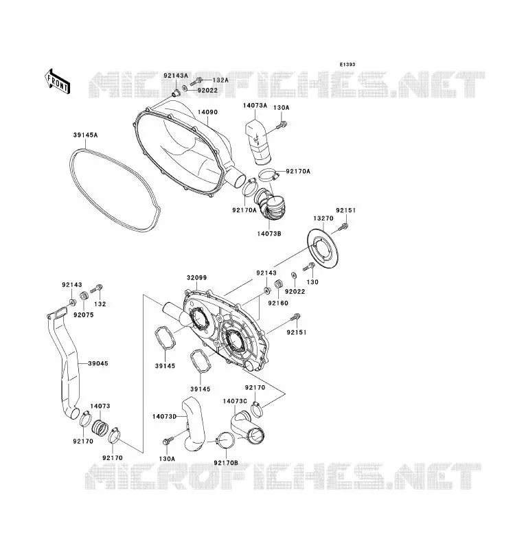 COUVERCLE CONVERTISSEUR Kawasaki QUAD 300 2002 KVF300 4X4  KVF300-A4