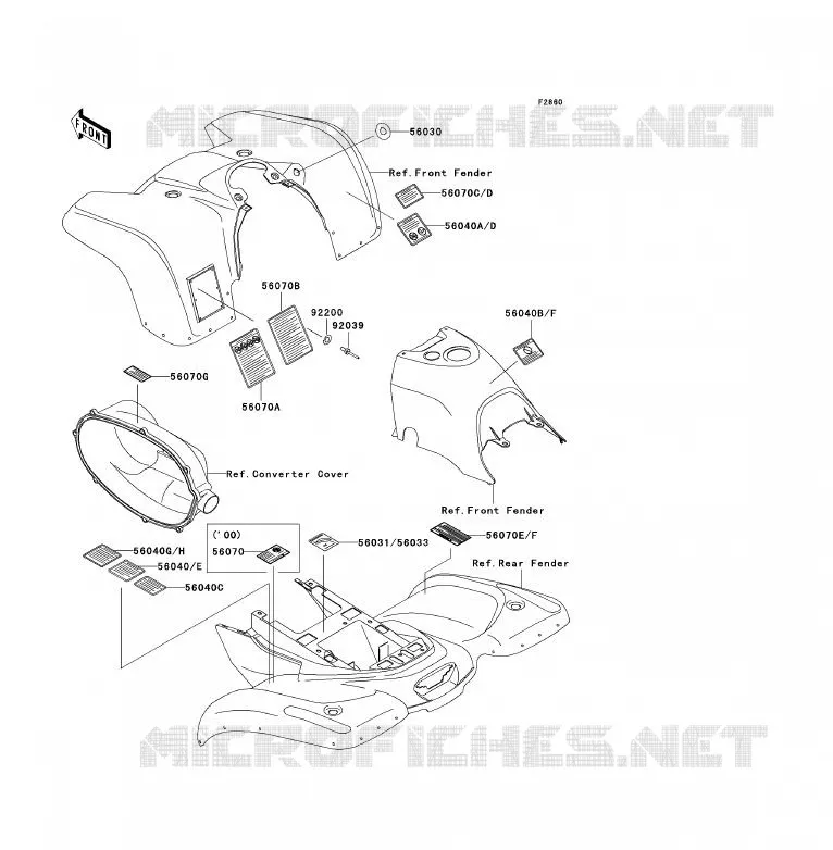 LABEL Kawasaki QUAD 300 2002 KVF300 4X4  KVF300-A4