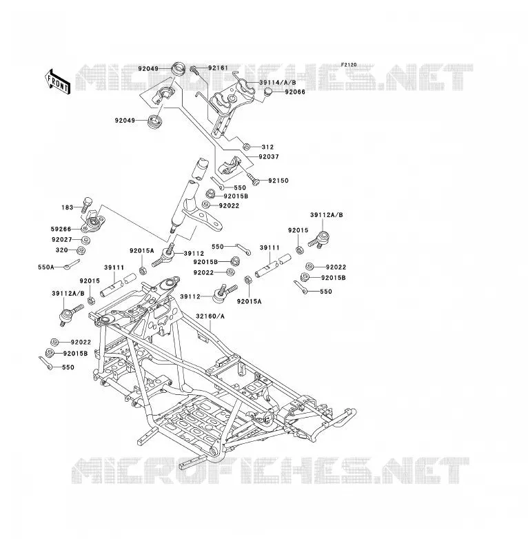CH&Acirc;SSIS Kawasaki QUAD 300 2000 KVF300  KVF300-B2
