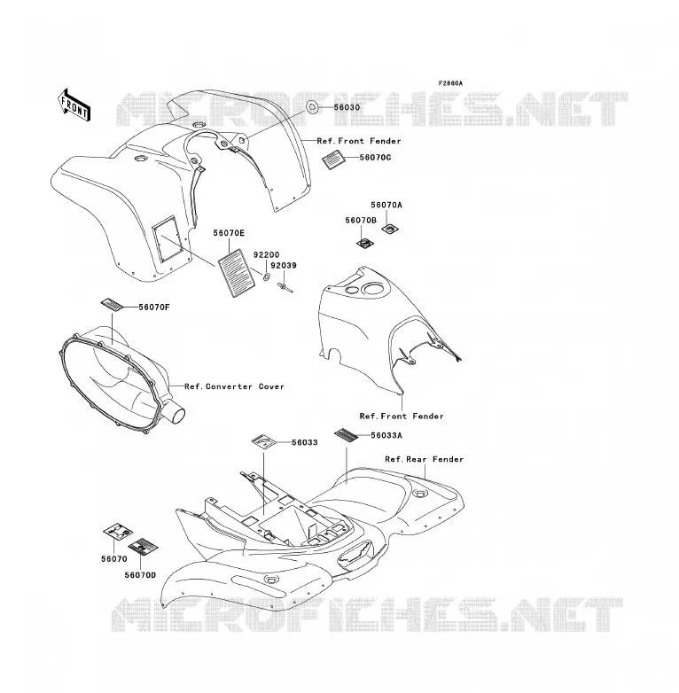 LABEL(EU,UK) Kawasaki QUAD 300 2000 KVF300  KVF300-B2