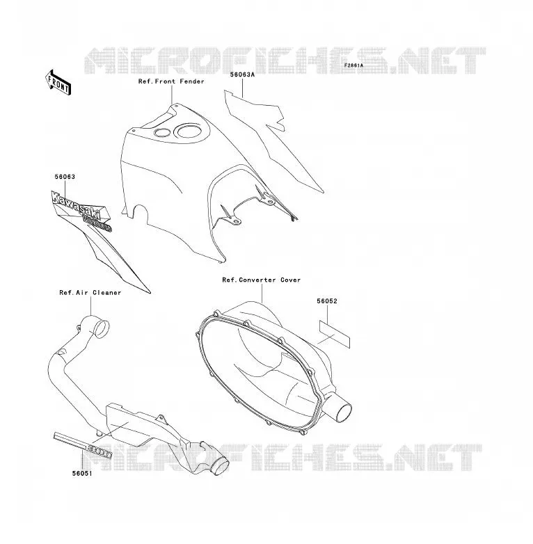 STICKER(GREEN)(AS) Kawasaki QUAD 300 2000 KVF300  KVF300-B2