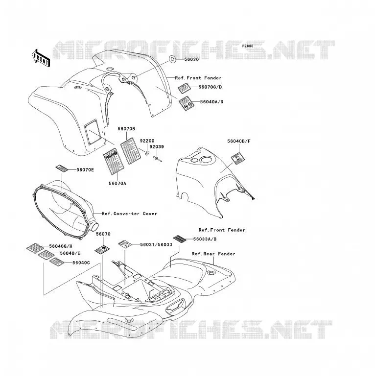 LABEL Kawasaki QUAD 300 2000 KVF300  KVF300-B2
