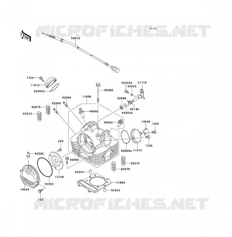CULASSE Kawasaki QUAD 300 2000 KVF300  KVF300-B2