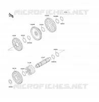 FOURCHETTE/BARRILLET DE SELECTION pour Kawasaki KVF300 2001