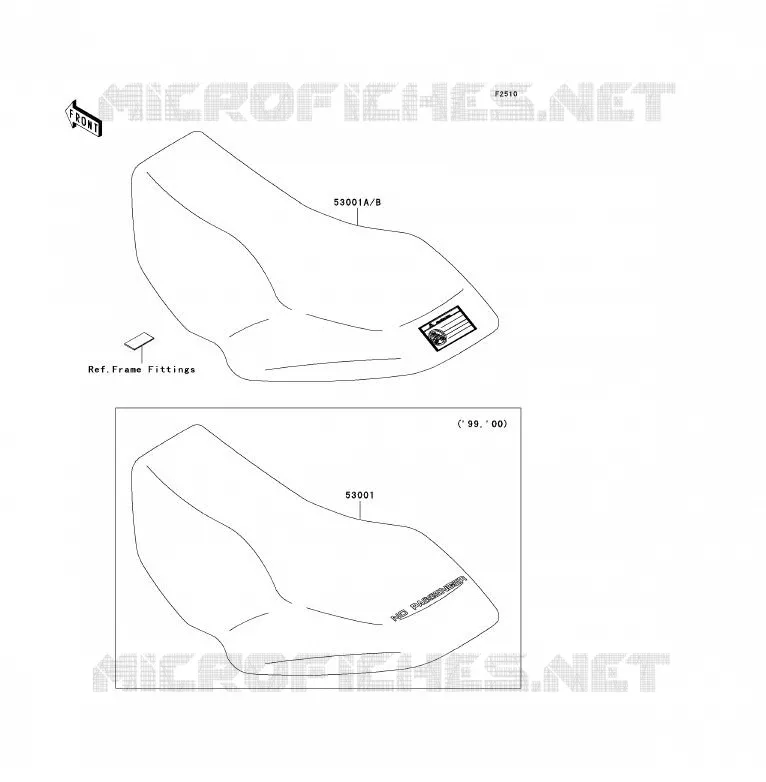 SELLE Kawasaki QUAD 300 2001 KVF300  KVF300-B3