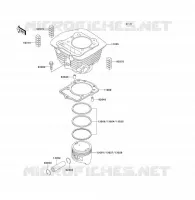 CYLINDRE/PISTON pour Kawasaki KVF300 2001
