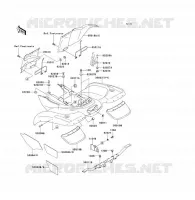 GARDE BOUE ARRI&Egrave;RE pour Kawasaki KVF300 2001