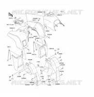 GARDE BOUE AVANT pour Kawasaki KVF300 2001