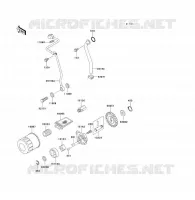 POMPE A HUILE/FILTRE &Agrave; HUILE pour Kawasaki KVF300 2001