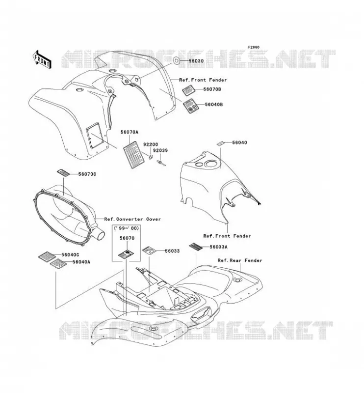 LABEL(AS) Kawasaki QUAD 300 2002 KVF300  KVF300-B4