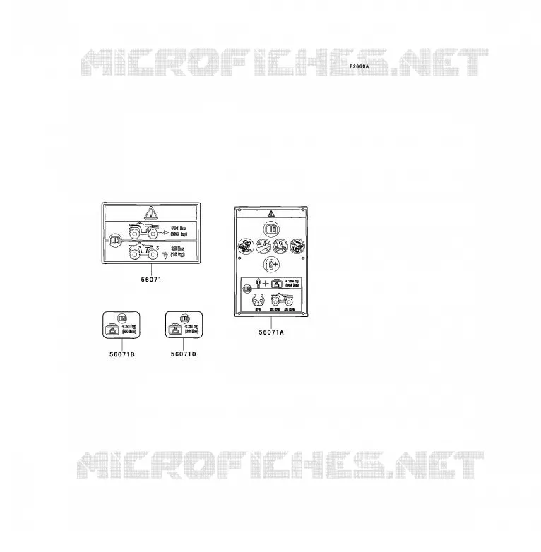 LABEL(EU) Kawasaki QUAD 300 2012 KVF300  KVF300CCF