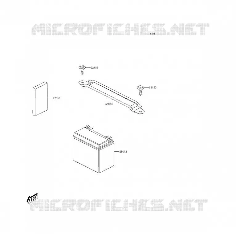 BATTERIE Kawasaki QUAD 300 2012 BRUTE FORCE 300  KVF300CCF