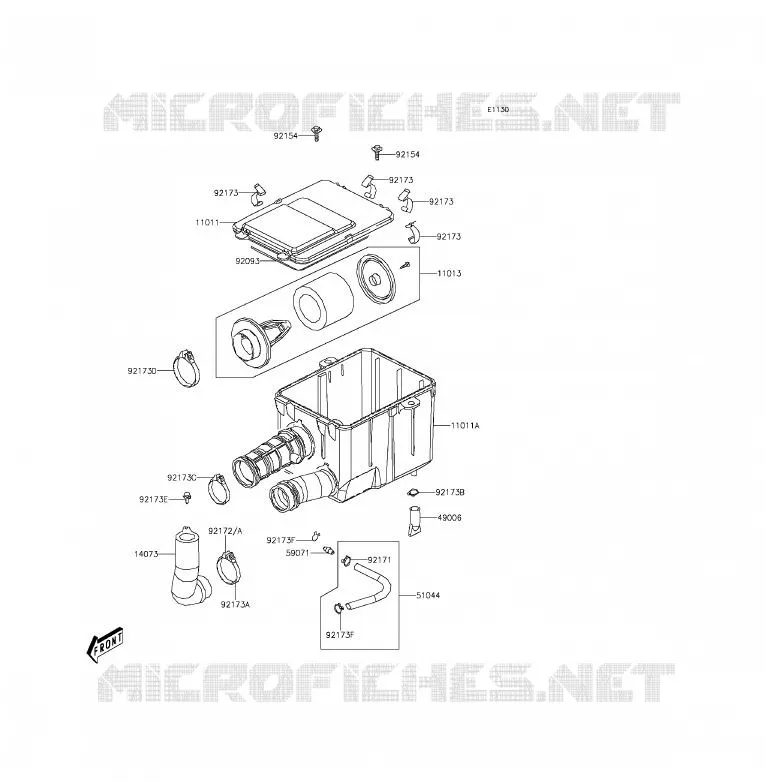FILTRE A AIR Kawasaki QUAD 300 2014 BRUTE FORCE 300  KVF300CEF