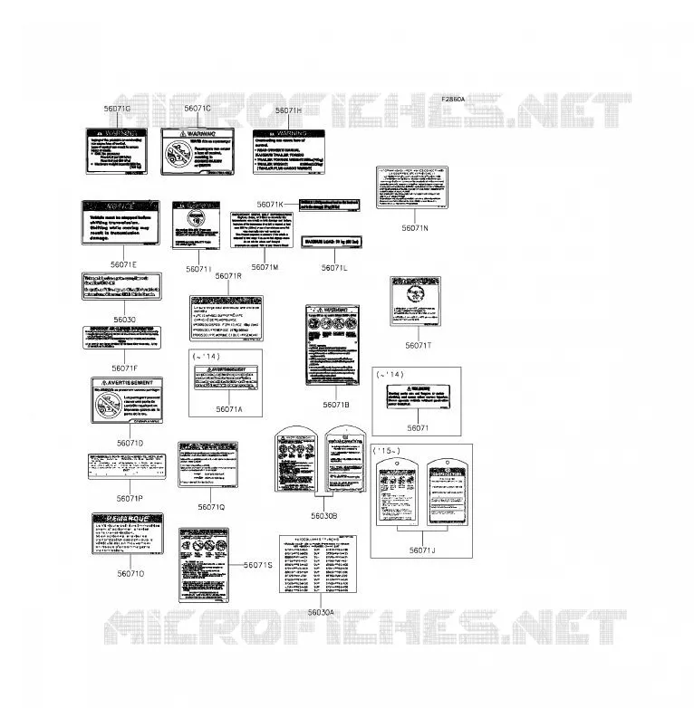 LABEL(CN) Kawasaki QUAD 300 2014 BRUTE FORCE 300  KVF300CEF