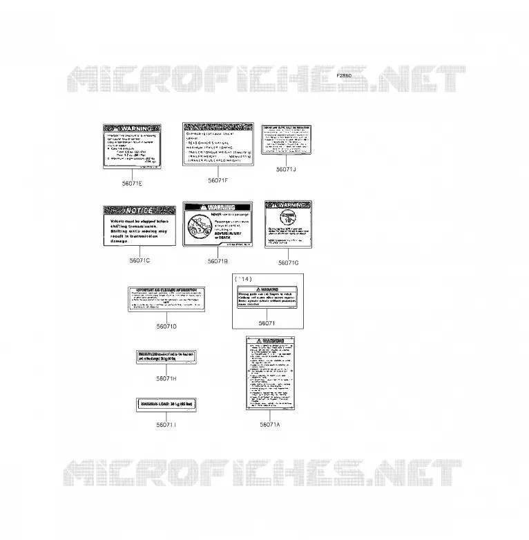 LABEL(AS) Kawasaki QUAD 300 2015 BRUTE FORCE 300  KVF300CFF