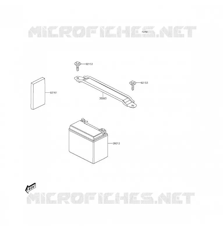 BATTERIE Kawasaki QUAD 300 2015 BRUTE FORCE 300  KVF300CFF