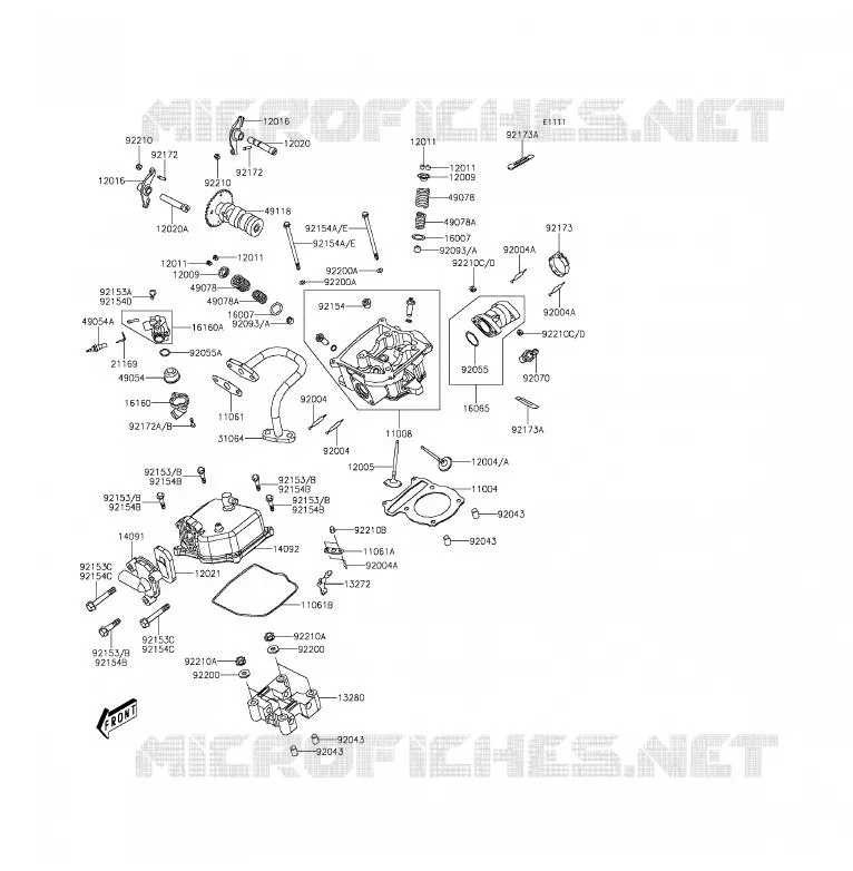 CULASSE Kawasaki QUAD 300 2015 BRUTE FORCE 300  KVF300CFF
