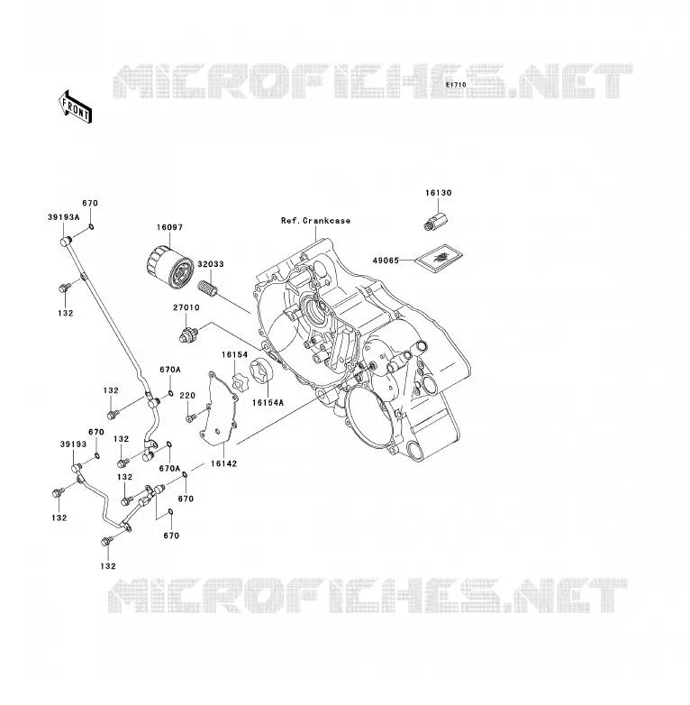 POMPE A HUILE/FILTRE &Agrave; HUILE Kawasaki QUAD 360 2004 KVF360 4X4  KVF360-A2