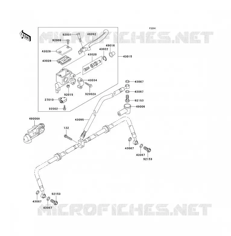 MAITRE CYLINDRE AV Kawasaki QUAD 360 2005 KVF360 4X4  KVF360-A3