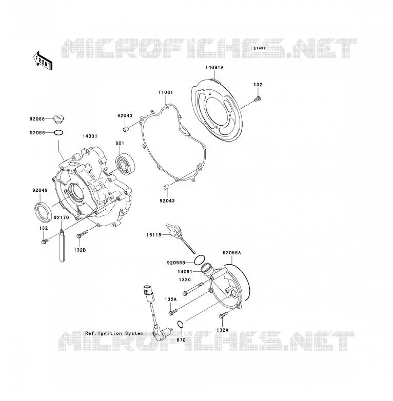 COUVERCLES MOTEUR Kawasaki QUAD 360 2006 KVF360 4X4  KVF360A6F
