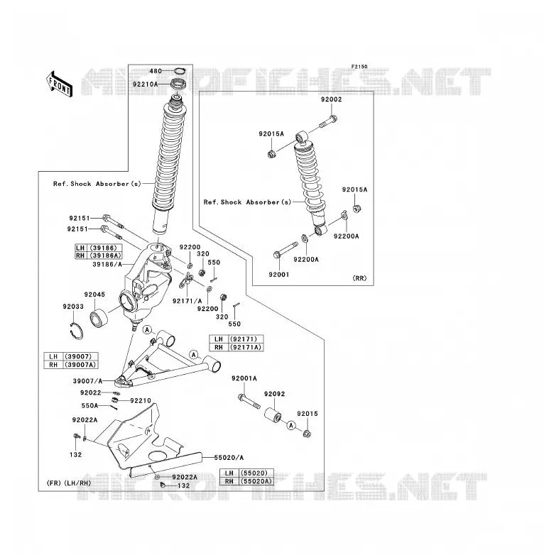SUSPENSION Kawasaki QUAD 360 2006 KVF360 4X4  KVF360A6F