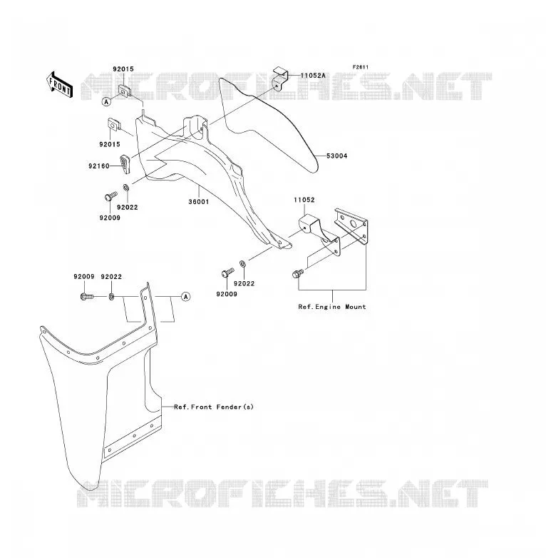 CACHE LAT&Eacute;RAL Kawasaki QUAD 360 2007 KVF360 4X4  KVF360A7F