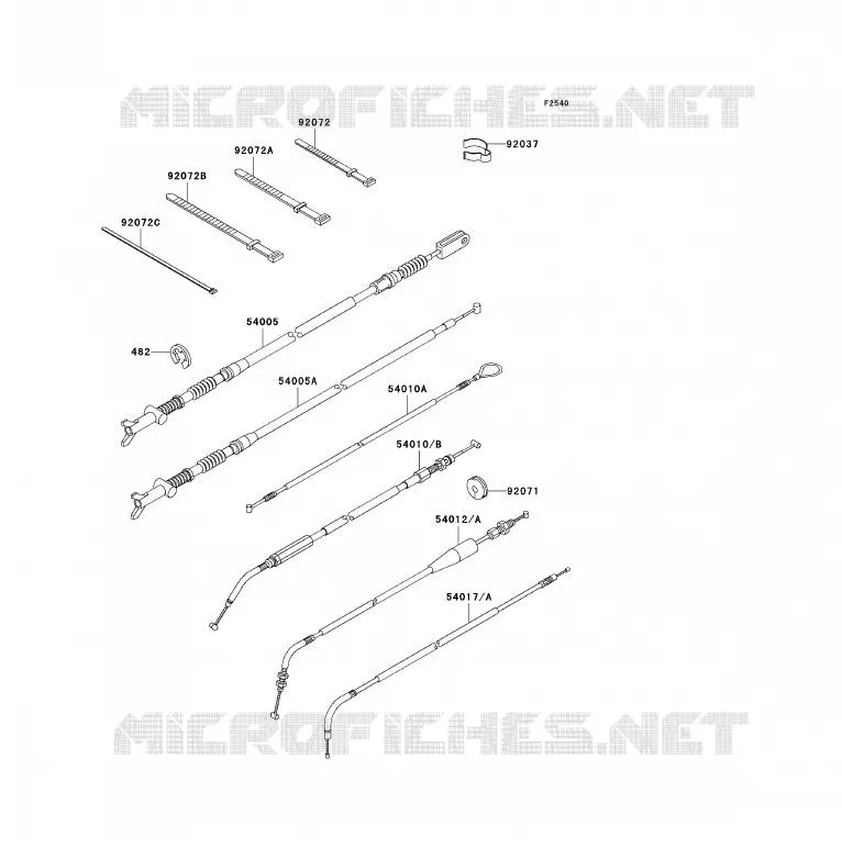 CABLES Kawasaki QUAD 360 2007 KVF360 4X4  KVF360A7F