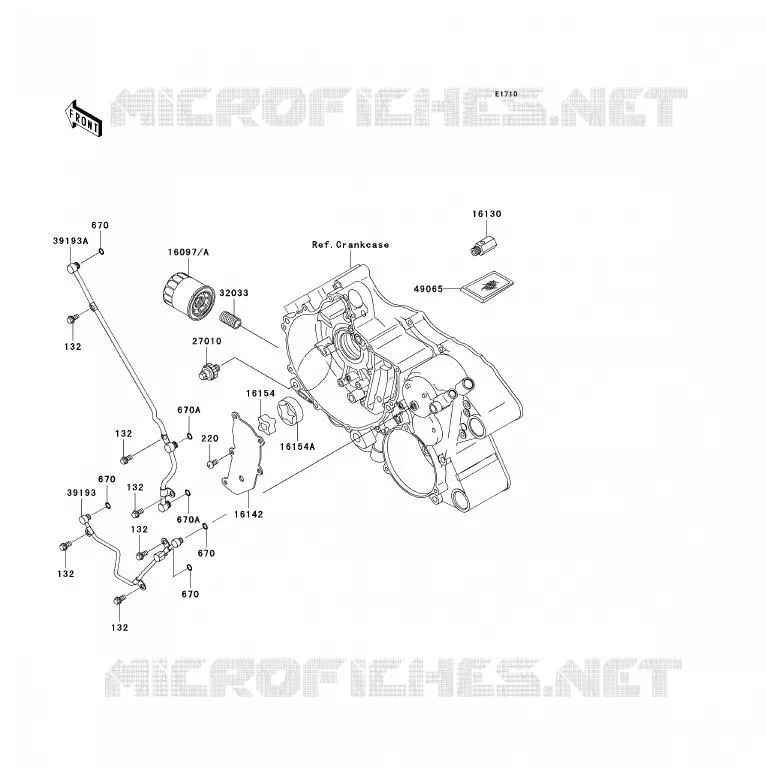 POMPE A HUILE/FILTRE &Agrave; HUILE Kawasaki QUAD 360 2007 KVF360 4X4  KVF360A7F