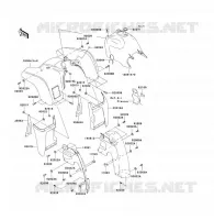 GARDE BOUE AVANT pour Kawasaki KVF360 4X4 2008