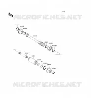 ARBRE DE TRANSMISSION(H&Eacute;LICE) pour Kawasaki KVF360 4X4 2009