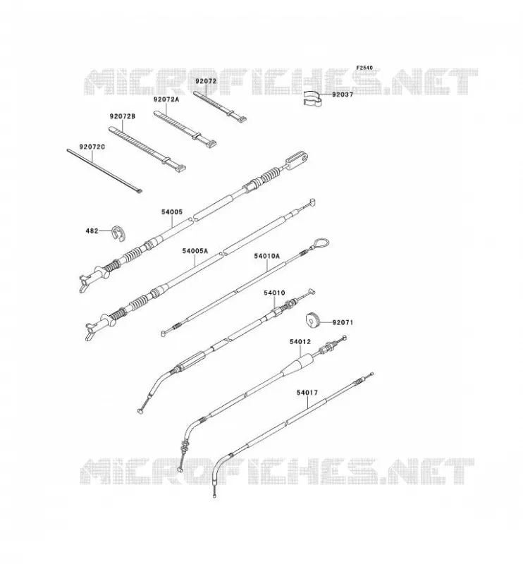 CABLES Kawasaki QUAD 360 2011 KVF360 4X4  KVF360ABF