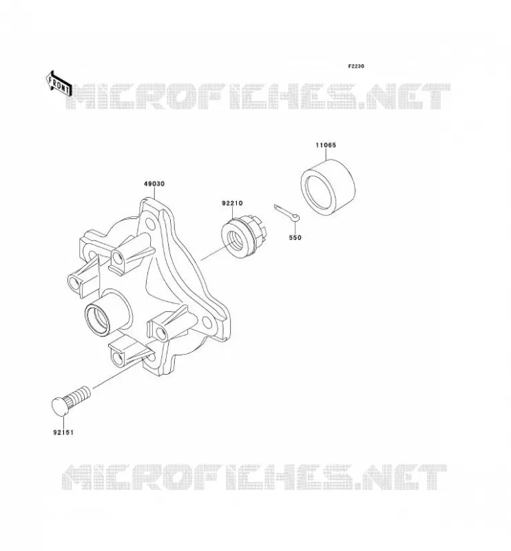 MOYEU AVANT Kawasaki QUAD 360 2012 KVF360 4X4  KVF360ACF