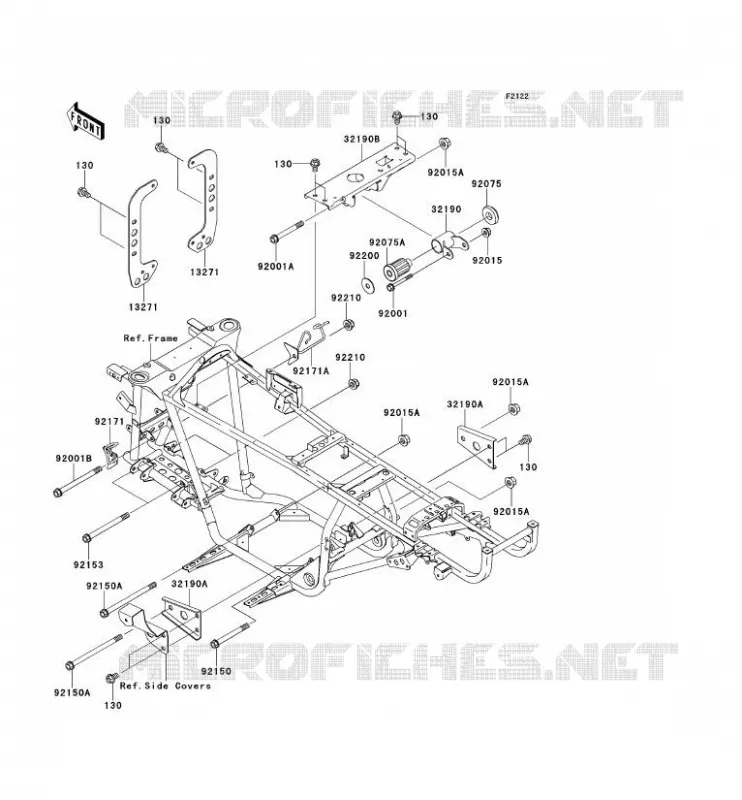 SUPPORT MOTEUR Kawasaki QUAD 360 2013 KVF360 4X4  KVF360ADF