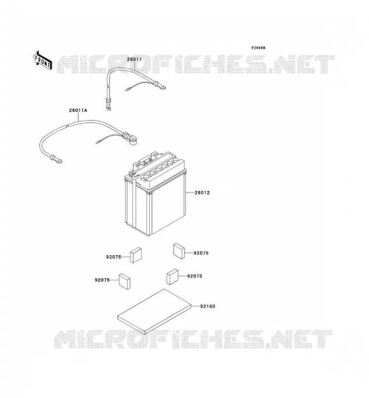 PIECE EN OPTION(BATTERY)(CN) Kawasaki QUAD 360 2013 KVF360 4X4  KVF360ADF