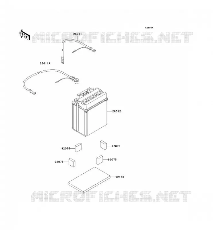PIECE EN OPTION(BATTERY) Kawasaki QUAD 360 2003 KVF360  KVF360-B1