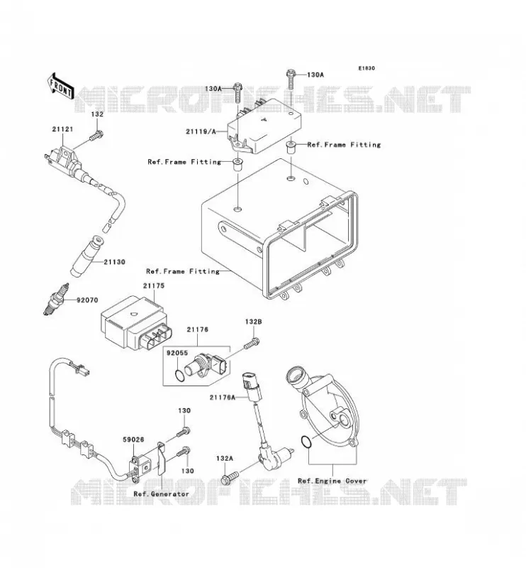 SYSTEME D&acute;ALLUMAGE Kawasaki QUAD 360 2003 KVF360  KVF360-B1