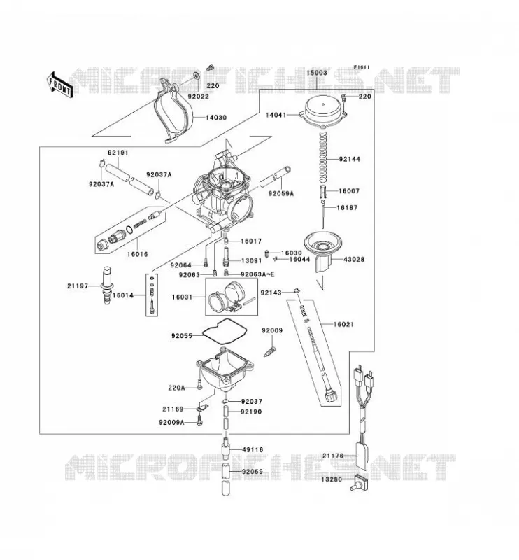 CARBURATEUR Kawasaki QUAD 360 2003 KVF360  KVF360-B1