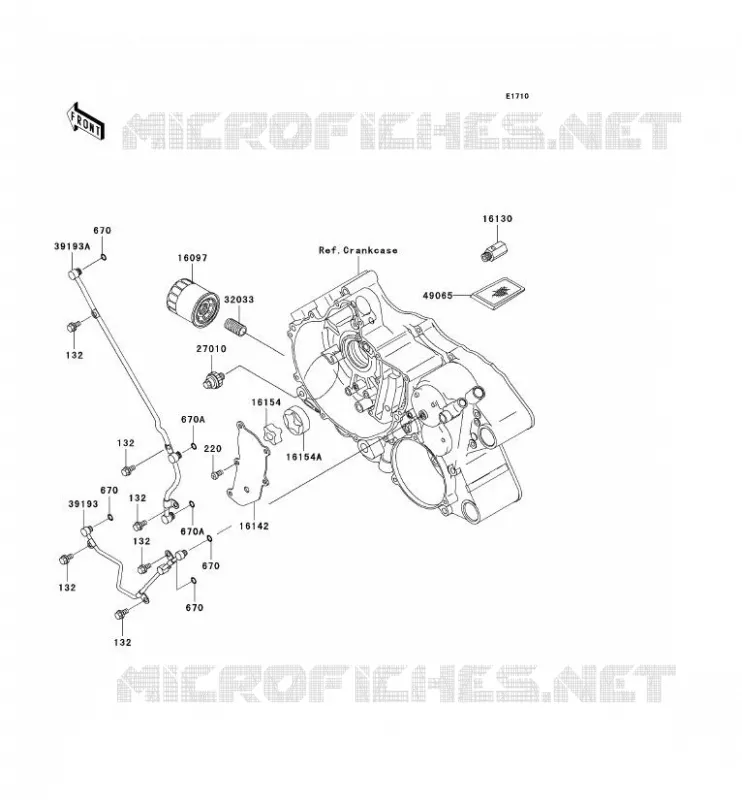 POMPE A HUILE/FILTRE &Agrave; HUILE Kawasaki QUAD 360 2003 KVF360  KVF360-B1