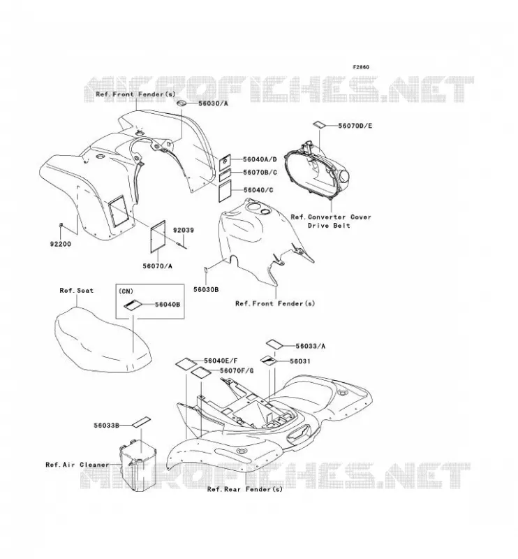LABEL Kawasaki QUAD 360 2003 KVF360  KVF360-B1