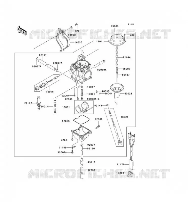 CARBURATEUR Kawasaki QUAD 360 2004 KVF360  KVF360-B2