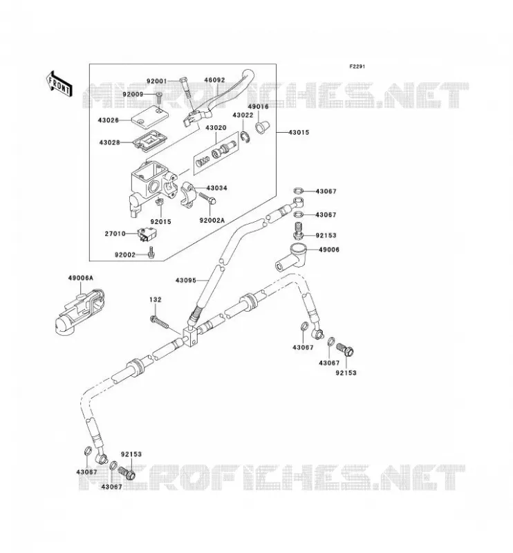MAITRE CYLINDRE AV Kawasaki QUAD 360 2004 KVF360  KVF360-B2