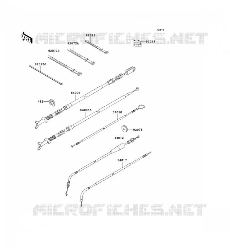 CABLES Kawasaki QUAD 360 2005 KVF360  KVF360-B3