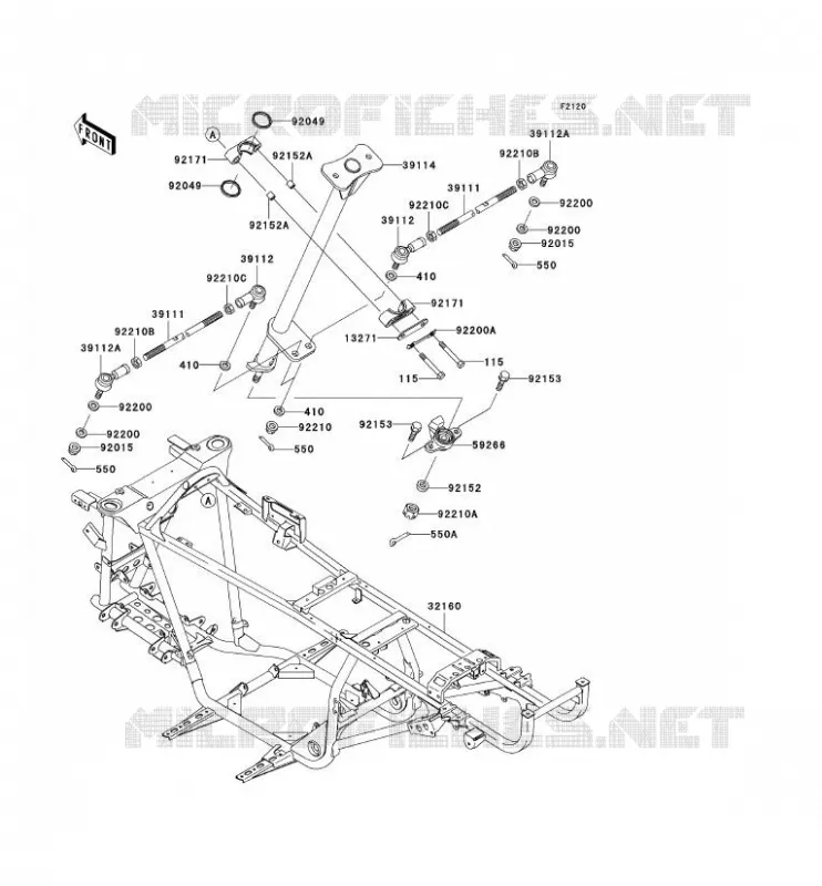 CH&Acirc;SSIS Kawasaki QUAD 360 2005 KVF360  KVF360-B3