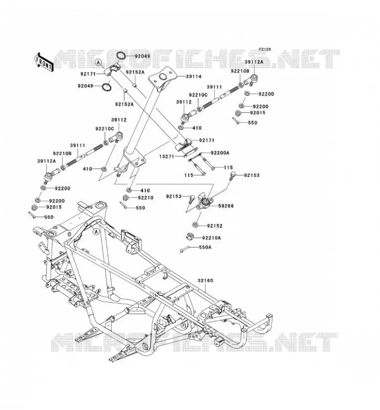 CH&Acirc;SSIS Kawasaki QUAD 360 2005 KVF360  KVF360-B3