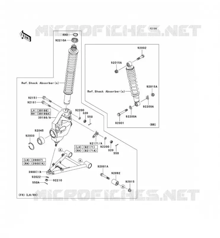 SUSPENSION Kawasaki QUAD 360 2006 KVF360  KVF360B6F