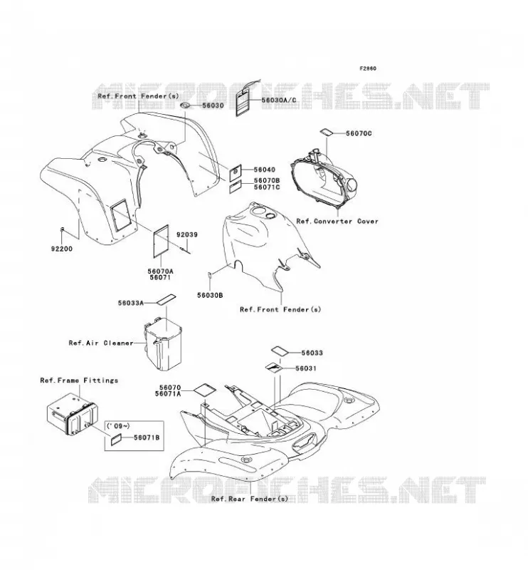 LABEL Kawasaki QUAD 360 2006 KVF360  KVF360B6F